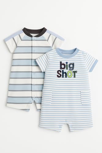 Image of TuddyBuddy 100% Cotton Romper /Jumpsuit /Bodysuit Set for Baby (Pack of 2 Playsuits)