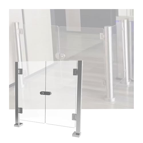 Acrylic Swing Gate for Supermarkets & Offices Metal Safety Barricade (95x98cm) - Entrance Gate for Cashier Counters Libraries & Warehouses