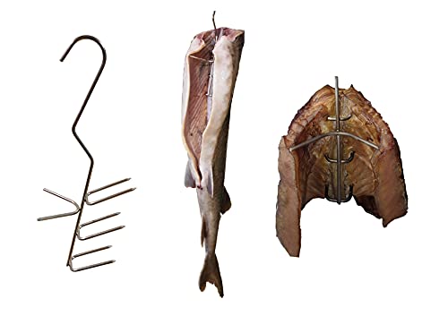 Hooks for smoking fish x 5 pcs | Hooks for fish fillet | Meat Hooks | Smoking Hooks | Smoker Hooks | Butcher Hooks
