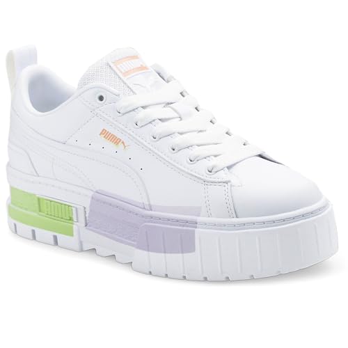 PUMA Womens Mayze Mis Platform Lace Up Sneakers Shoes Casual - Green, Purple, White - Size 7.5 M2