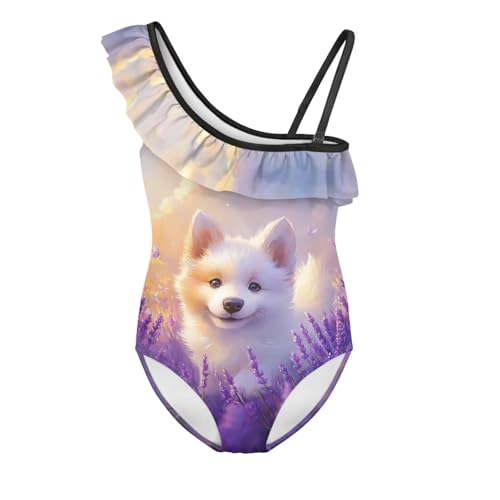 Image of Girls One Piece Swimsuits Size 3-14 Trendy Ruffle Bathing Suit Casual Hawaiian Summer Beach Swimwear