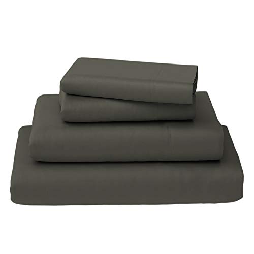 King Bed Sheets - Elegant Cotton - Super Soft Sateen - 17-inch Deep Pockets - Hypoallergenic - Wrinkle Free - Luxury Sheet Set 4-Piece King - Grey