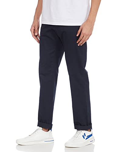 Image of Marks & Spencer Mens Solid Mid Rise Regular Fit Chinos
