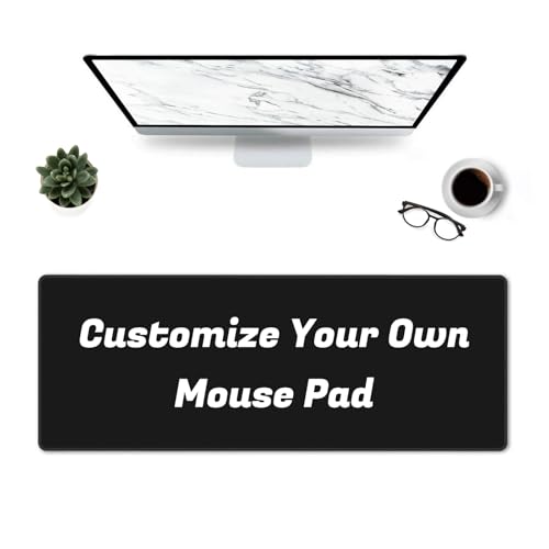 Tapis de Souris Personnalisé avec Photo/Texte/Logo, Mousepad XXL Gaming Ergonomique Personnalisé, sous-Main de Table Grande Taille - Base en Caoutchouc Antidérapant - 800 x 300 mm