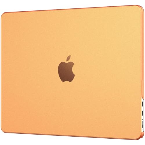 Image of EooCoo Compatible with Apple MacBook Air 13 inch Case M5 M4 M3 M2 2026 2025-2022, Ultra-Thin Cover for Mac Air 13.6 inch A3449 A3240 A3113 A2681, Matte Laptop Plastic Hard Shell Cover-Frost Cosmic Orange