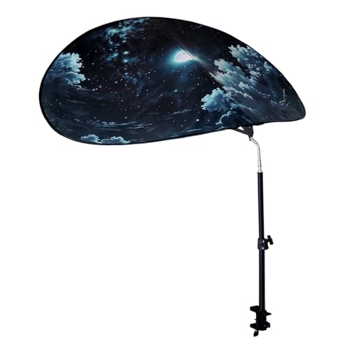 Large Size 52''Office Cubicle Shade Cubicle Desk Light Shield to Block Anti-Glare Cover Light Sensitive Professionals Cubicle Light Quick Install Shading Light Shade with Clamp(Patent Pending)