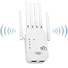Amplificador de Señal WiFi Doble Banda 1200Mbps, Repetidor WiFi 5GHz & 2,4GHz, Modo Repetidor/Router/Ap, 6 Antenas,