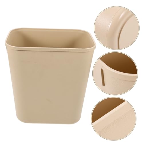Caneca de basura plástica amarilla rectangular 8L miniatura 7