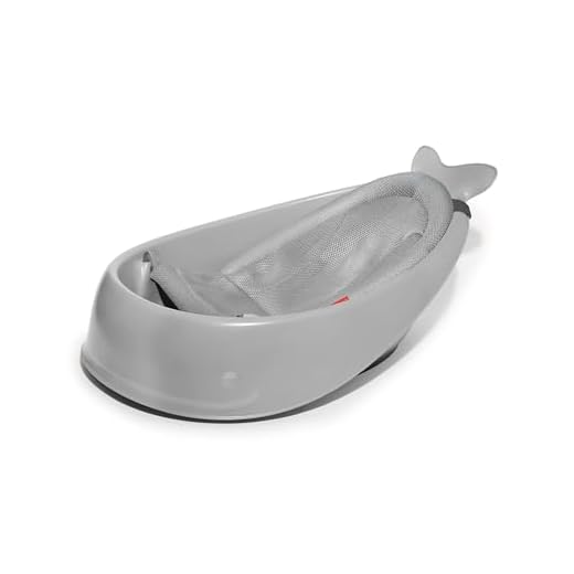 Skip Hop Infant Bath Tub 3-Stage Grow With Baby Smart Sling MOBY Bathtub Grey Age 0+