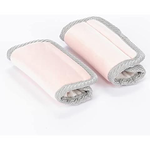 Diono Car Seat Straps Shoulder Pads for Baby, Infant, Toddler, 2 Pack Reversible Soft Seat Belt Cushion and Stroller Harness Covers Helps Prevent Strap Irritation, Pink,L Cover