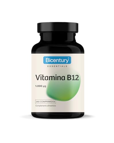Bicentury Vitamina B12-1000 mcg de Vitamina B12 de Acción Rápida, Sin Gluten y Vegana, 240 Comprimidos
