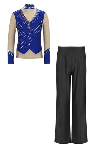 Ensemble patinage artistique garçon strass veste et legging de sport Vxuxlje
