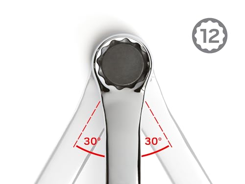 Image of TEKTON 3 /8 x 7 /16 Inch 45-Degree Offset Box End Wrench | WBE23310