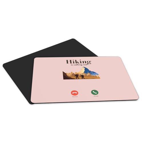 Set de table rose grand format lot de 4 dessous caoutchouc theme randonnee - 5