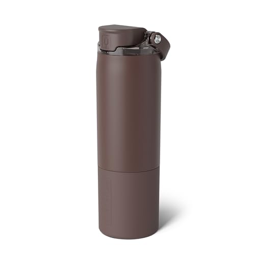 Image of BruMate Rise 25oz Water Bottle With 100% Leakproof Covered Silicone Straw | Insulated Stainless Steel Water Bottle | Cup-Holder Friendly | Fast Flow | Soft Sip Silicone Spout | BPA-Free (Java)