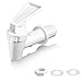 LifCratms 2Pcs BPA-Free Replacement Cooler Faucet, White Plastic Water Spigot Spout Water Dispenser Tap Set, Reusable Water Crock Tap Water Beverage Lever Pour Dispenser Valve