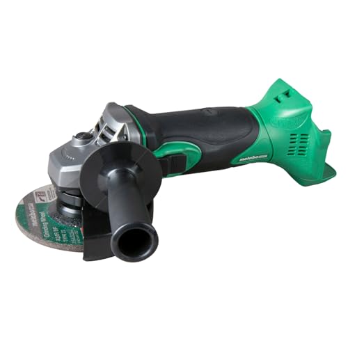 Metabo HPT 18V MultiVolt 4-1/2 Inch Slide Switch Power Angle Grinder Kit, High Torque Motor Power Tool with Battery Charge Indicator, Soft Grip Handle, Safety Features, G18DSL2Q4