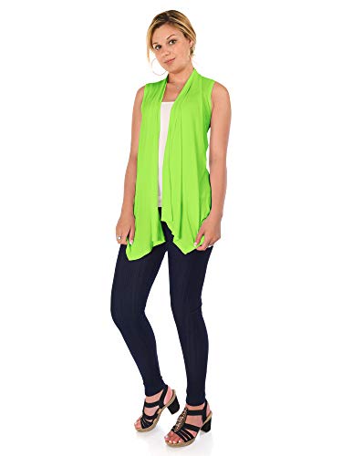 DFF Shop Women's Assymetrical Boyfriend Open Sleeveless Cardigan Vest (Size: S- 5X)4