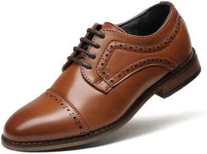 Bruno Marc Little Kid Prince_K_1 Brown Boy's Classic Oxfords Dress Shoes Size 3 M US Little Kid