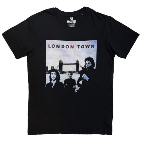 Rock Off officially licensed products Paul McCartney London Town T Shirt - Les Beatles, Paul McCartney, John Lennon, RIngo Starr, George Harrison Rock Off officially licensed products Paul McCartney London Town T Shirt