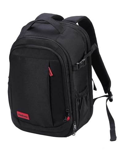 Hedcaw Large Capacity Camera Backpack for DSLR SLR, Camera Bags for Photographers Waterproof with 16.7 inch Laptop Compartment Expandable Photography Travel Camera Backpack, Rain Cover & Tripod Holder