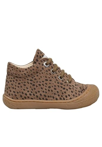 Chaussures en suède imprimé léopard Naturino Tabac 18 premiers pas bébé