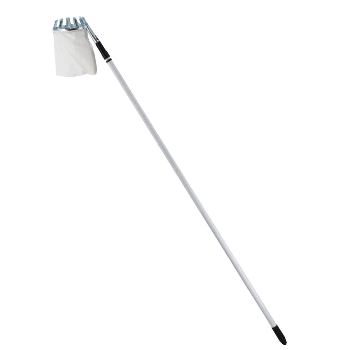 Rekord Obstpflücker mit Teleskopstiel (Stahl, mit Fangbeutel Ø 16 cm) Apfelpflücker, Birnenpflücker, Obstsammler, Obsternter, Erntehelfer, Pflückhilfe