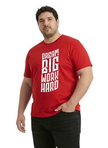 Image of Toodlegram Cotton Printed T-Shirt for Plus Size Men Round Neck Casual