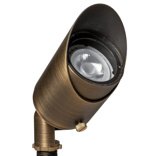 VOLT Top Dog Scotty 12V Cast Brass Outdoor Spotlight (Bronze) for Low Voltage Landscape Lighting of Yard, Lawn, Garden, Patio, Trees & House
