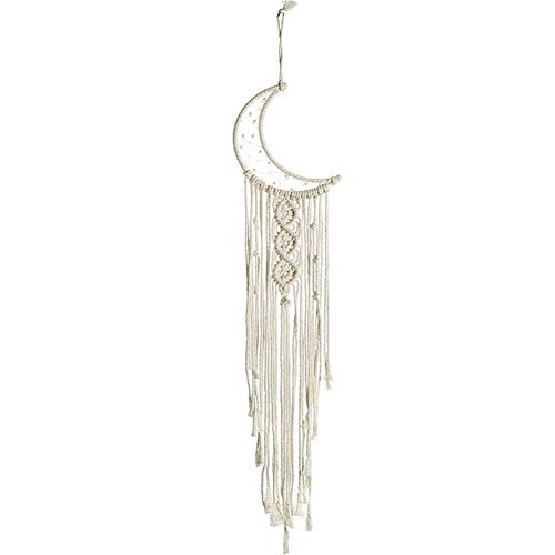 JAHEMU Macrame Pared Tapiz Luna Tapiz Macramé Tejido Boho Chic Decoración Habitacion, Decoración Pared, Decoración Bohemia Cover