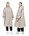 LARKSON Regenponcho Damen Herren Beige - Lykke - Regenmantel Regencape für Fahrrad Outdoor Festival - Wassersäule 10000 mm - Regenjacke Wasserdicht mit Verschweißten Nähten