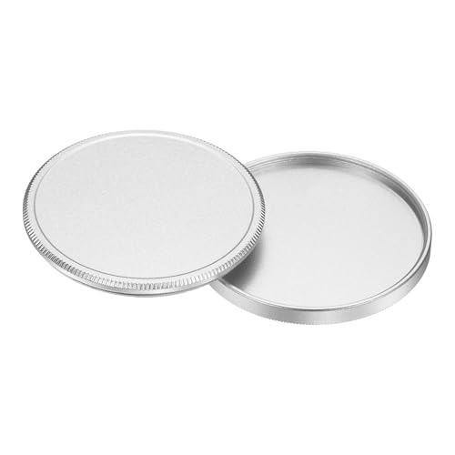 Cache d'objectif métallique 43mm PATIKIL argenté pour filtre circulaire 37mm et fadeur photo