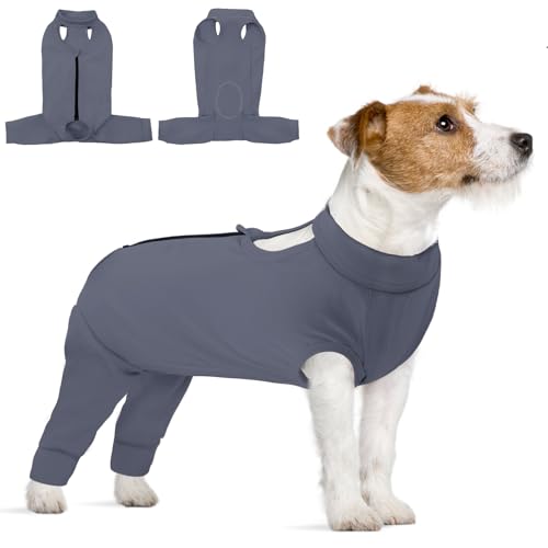 Image of KOESON Dog Recovery Suit Hind Leg, Recovery Sleeve for Female Male Dogs, Pet Leg Sleeve to Stop Licking, Pet Rear Leg Wound Cover, Dog Spay Onesie for Wound Heal Care