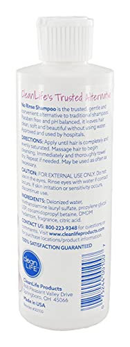 No-Rinse Shampoo and Conditioner Bundle - 8 fl oz per Bottle - Leaves Hair Fresh, Clean and Odor-Free