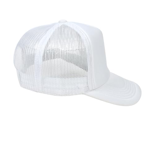 Image of TZ Promise Men Women Foam Trucker Hat Mesh Cap Solid Colors Lightweight with Adjustable Snapback Collection