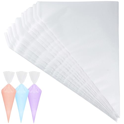 100 Pcs Disposable Piping Bags, Piping Bags, Icing Bags, Cake Decorating Bags Icing Piping Bag, Disposable Icing Piping Bags, Strong Icing Bag for Cake Cupcake Dessert Cookies Decoration.