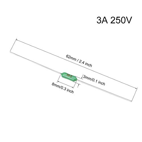 Pico Fuse 250V 3A Fast Blow Axial Leaded 3mm x