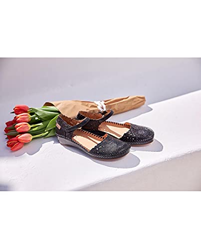 Pikolinos Halboffene Schuhe in Leder P. Vallarta für Frauen Farbe Black