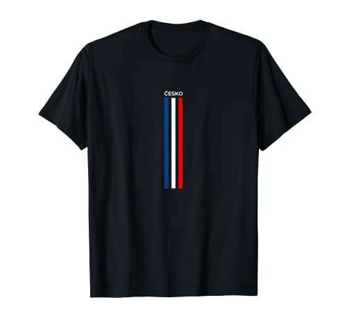 Flag Czech Republic T-Shirt, Black