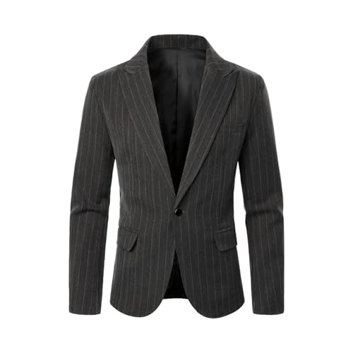 Men's Suit Jacket Simple Line Pockets Coat Business Casual Style