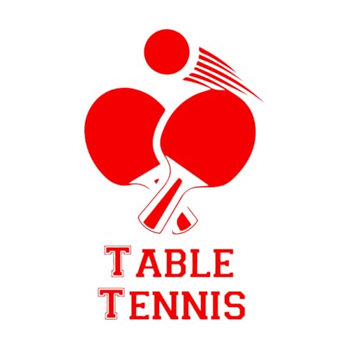 Sport Studio Dekoration Tischtennis Zeichen Wand Aufkleber Ping Pong Sport Logo Wand Kunst Wandbilder Tischtennis Halle Poster-L-52x84cm-Red Sport Studio Dekoration Tischtennis Zeichen Wand Aufkleber Ping Pong Sport Logo Wand Kunst Wandbilder Tischtennis Halle Poster-L-52x84cm-Red