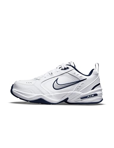 NIKE 416355-102 Air Monarch IV Hombre White/Metallic Silver-Midnight Navy EU 47