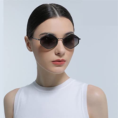 ZIUTNSAV-Square Frame Metal Polarized Sunglasses for Men and Women Outdoor Vacation Driving Sunglasses (COLOR:A958,ONE SIZE)3