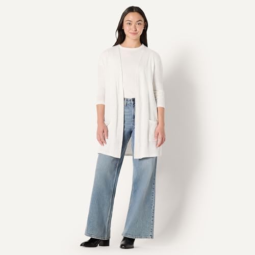 Image of Amazon Essentials Women's Relaxed-Fit Ultra-Lightweight Open-Front Cardigan