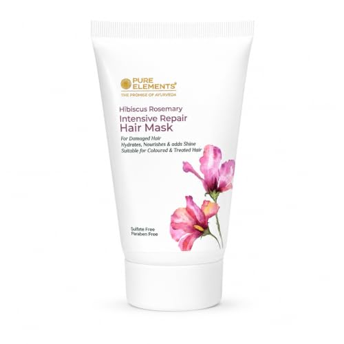 Image of PURE ELEMENTS Intensive Repair Hair Mask For Dry Hair, Coloured Hair, Damaged Hair, With Argan Oil, Organic Aloe Vera Juice, Total Repair (200ML)
