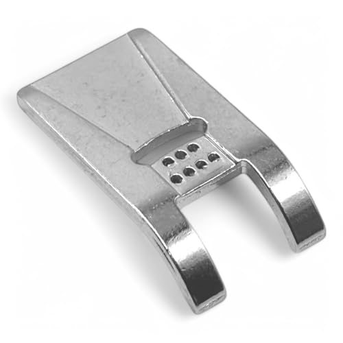 Image of ZENITH 7 Hole Cording Pressure Foot Snap on Type for Automatic Electric Low Shank Sewing Machines Suitable for Usha Janome Brother Singer etc Steel Finish (7 Hole Cording)
