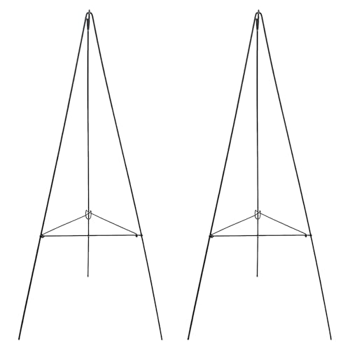 X-Kingsun 2Pcs 36In Christmas Wreath Stand Christmas Wreath Holder for Cemetery Gravestone Wreath Stands Large Wire Easel Flower Holders for Grave Holiday Outdoor