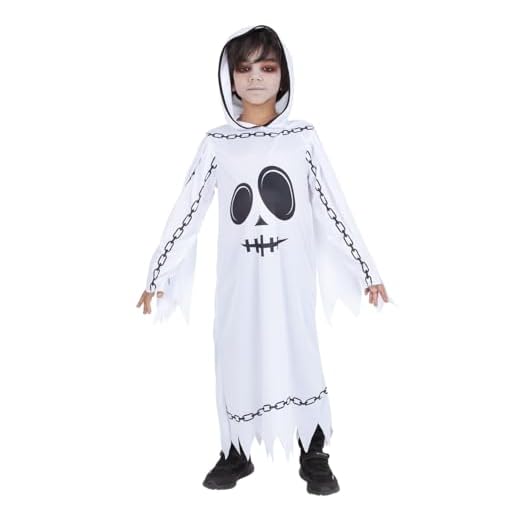 Rubies Disfraz Fantasma Encadenado para niños y niñas, Ghost, Túnica con capucha, Licencia Oficial para Halloween, Truco o Trato, Cosplay y Carnaval