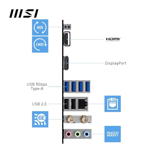 Image of MSI PRO A620AM-G EVO WiFi Motherboard, Micro-ATX - Supports AMD Ryzen 9000 /8000 / 7000 Processors, AM5 - DDR5 Memory Boost (7200+ MT /s OC), 1 x PCIe 4.0 x16, 2 x M.2 Gen4