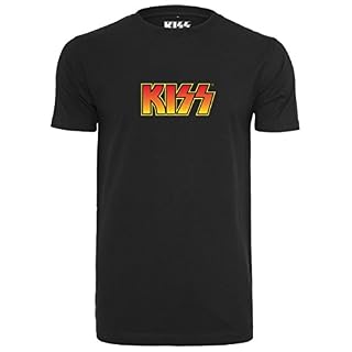 MERCHCODE Kiss Tee T-Shirt Homme (Lot de 1) - Les Beatles, Paul McCartney, John Lennon, RIngo Starr, George Harrison